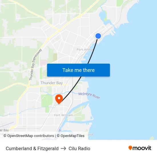 Cumberland & Fitzgerald to Cilu Radio map