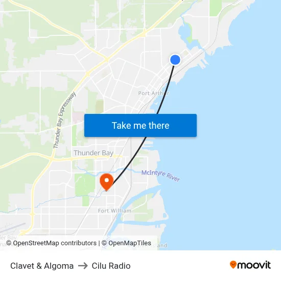 Clavet & Algoma to Cilu Radio map