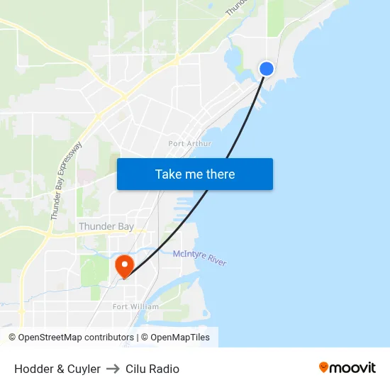Hodder & Cuyler to Cilu Radio map