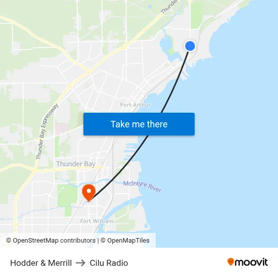 Hodder & Merrill to Cilu Radio map