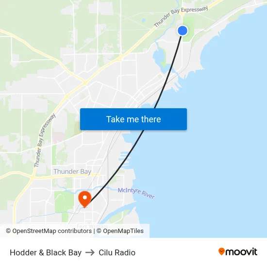 Hodder & Black Bay to Cilu Radio map