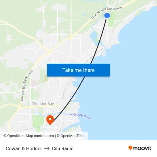 Cowan & Hodder to Cilu Radio map