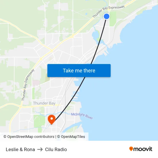 Leslie & Rona to Cilu Radio map