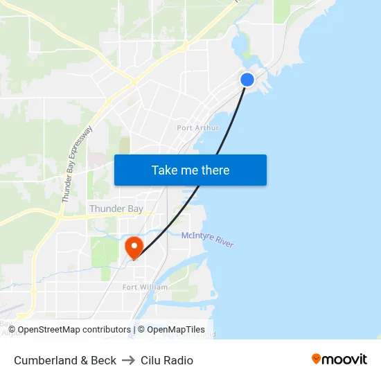 Cumberland & Beck to Cilu Radio map