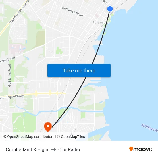 Cumberland & Elgin to Cilu Radio map