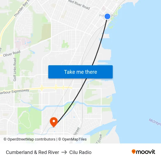 Cumberland & Red River to Cilu Radio map