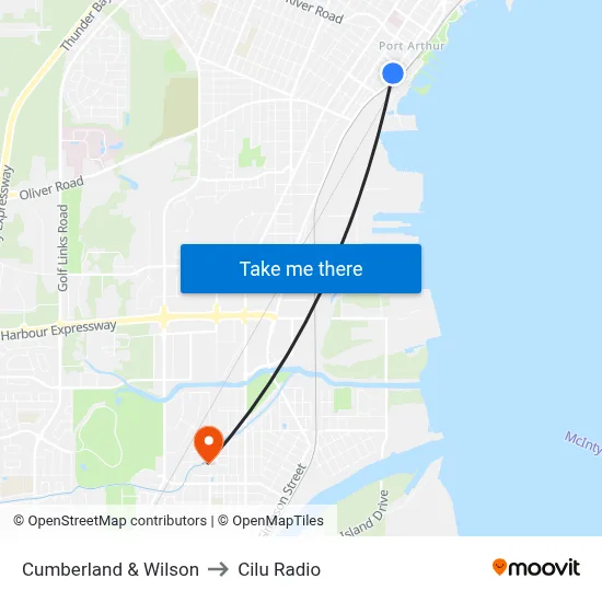 Cumberland & Wilson to Cilu Radio map