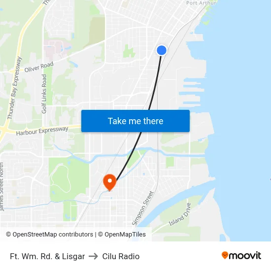 Ft. Wm. Rd. & Lisgar to Cilu Radio map