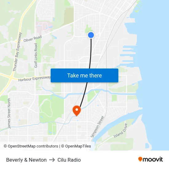 Beverly & Newton to Cilu Radio map