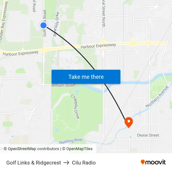 Golf Links & Ridgecrest to Cilu Radio map