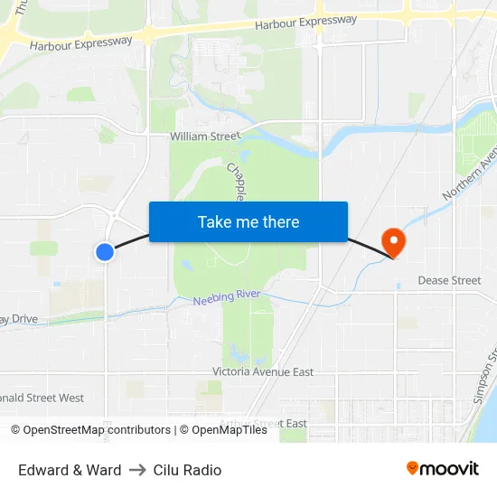 Edward & Ward to Cilu Radio map
