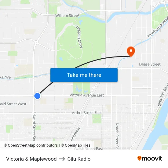 Victoria & Maplewood to Cilu Radio map