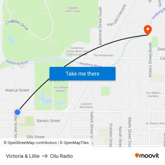 Victoria & Lillie to Cilu Radio map