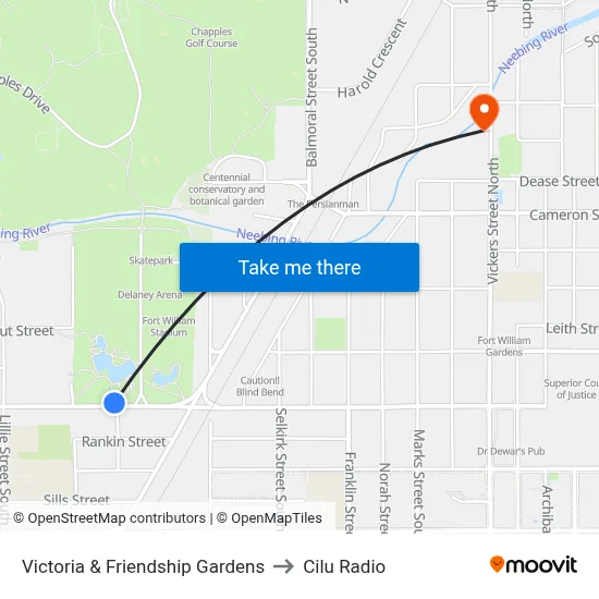 Victoria & Friendship Gardens to Cilu Radio map