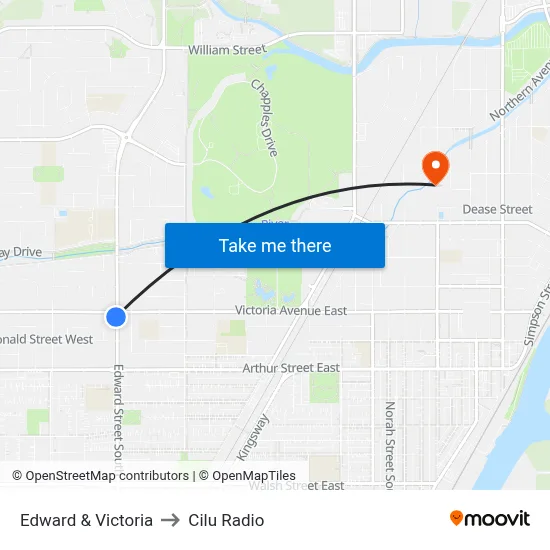 Edward & Victoria to Cilu Radio map