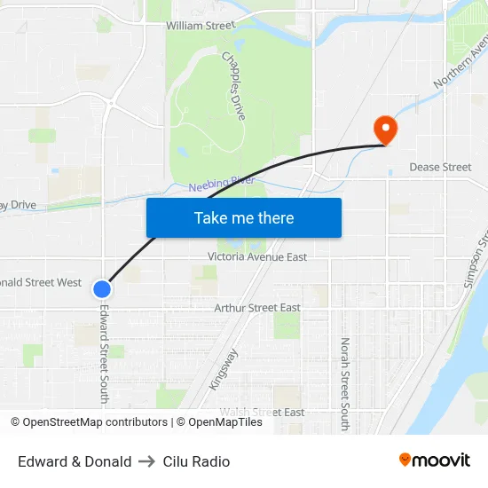 Edward & Donald to Cilu Radio map