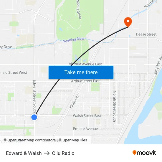 Edward & Walsh to Cilu Radio map