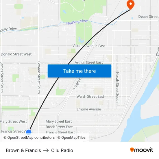 Brown & Francis to Cilu Radio map