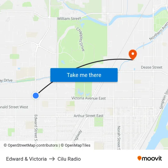 Edward & Victoria to Cilu Radio map