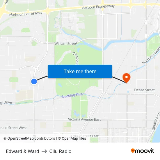Edward & Ward to Cilu Radio map
