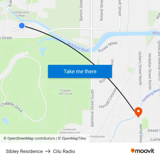 Sibley Residence to Cilu Radio map