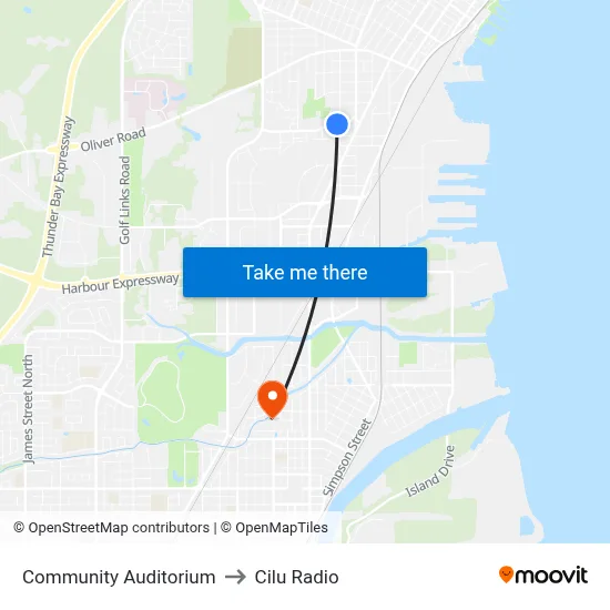 Community Auditorium to Cilu Radio map