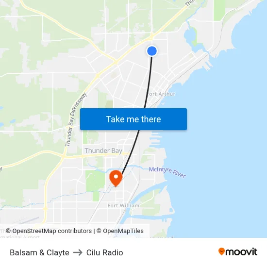 Balsam & Clayte to Cilu Radio map