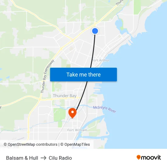 Balsam & Hull to Cilu Radio map