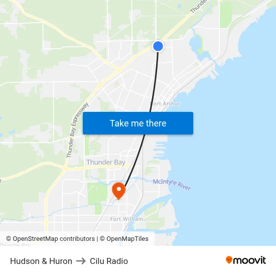 Hudson & Huron to Cilu Radio map