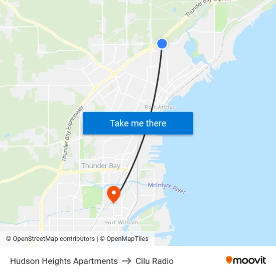 Hudson Heights Apartments to Cilu Radio map