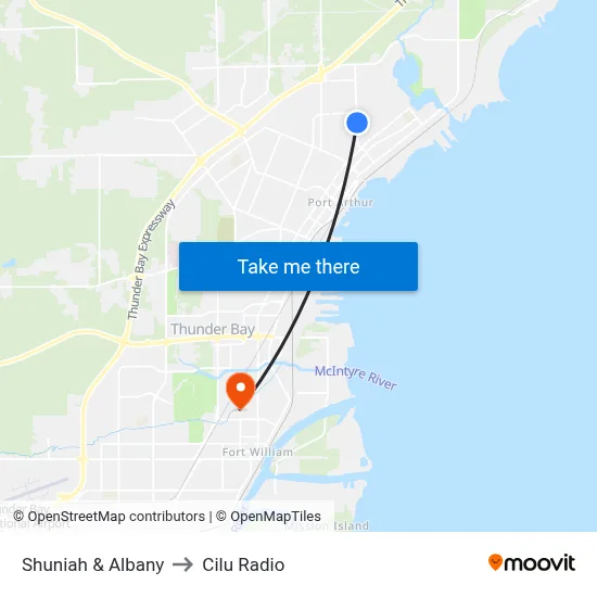 Shuniah & Albany to Cilu Radio map