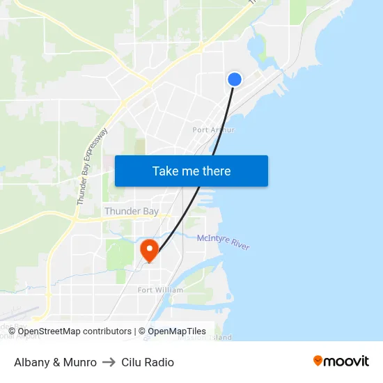 Albany & Munro to Cilu Radio map