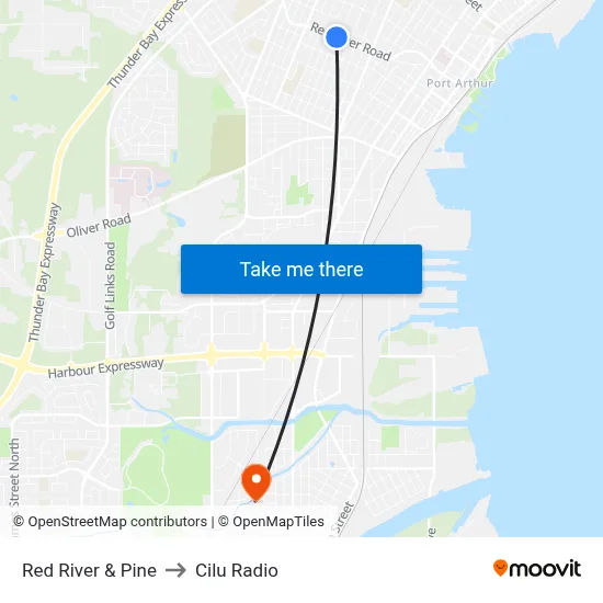 Red River & Pine to Cilu Radio map