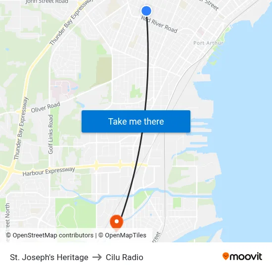 St. Joseph's Heritage to Cilu Radio map
