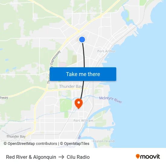 Red River & Algonquin to Cilu Radio map