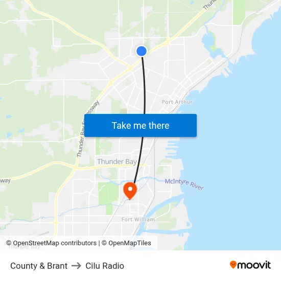 County & Brant to Cilu Radio map