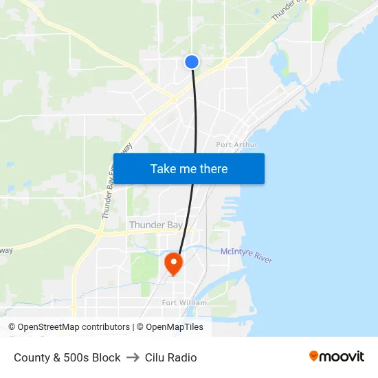 County & 500s Block to Cilu Radio map