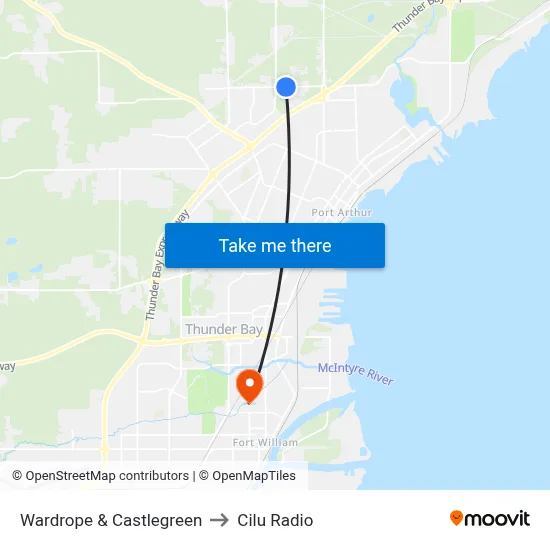 Wardrope & Castlegreen to Cilu Radio map