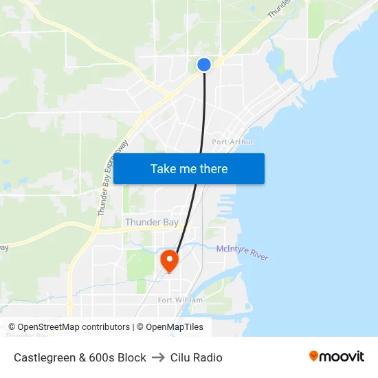 Castlegreen & 600s Block to Cilu Radio map
