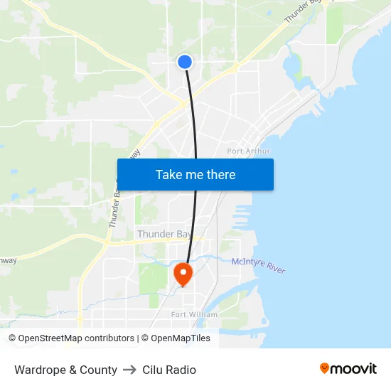Wardrope & County to Cilu Radio map