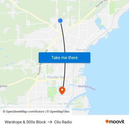 Wardrope & 500s Block to Cilu Radio map