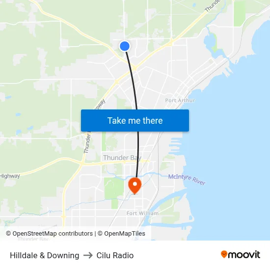 Hilldale & Downing to Cilu Radio map