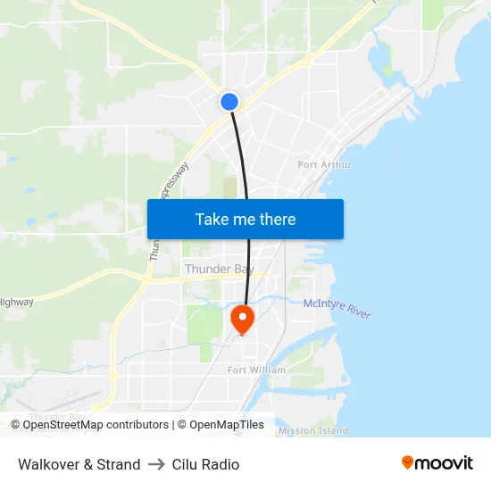 Walkover & Strand to Cilu Radio map