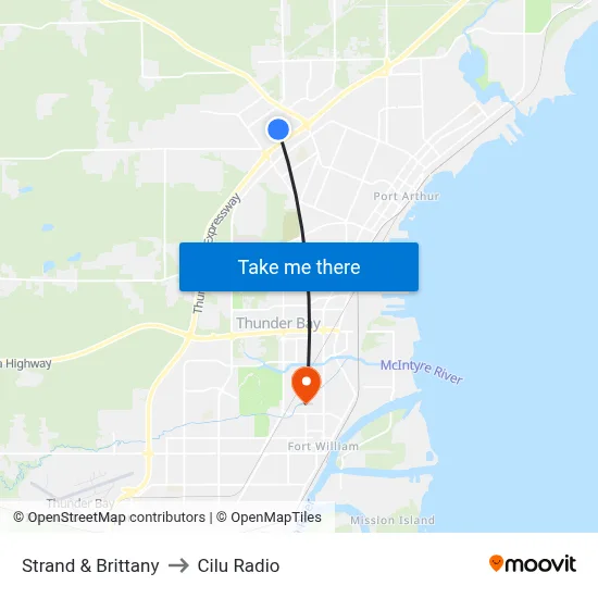 Strand & Brittany to Cilu Radio map