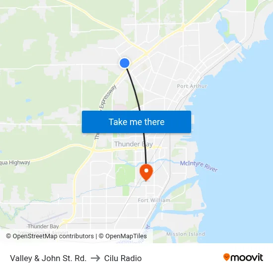 Valley & John St. Rd. to Cilu Radio map