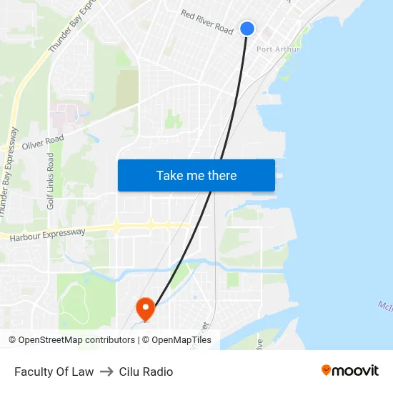 Faculty Of Law to Cilu Radio map