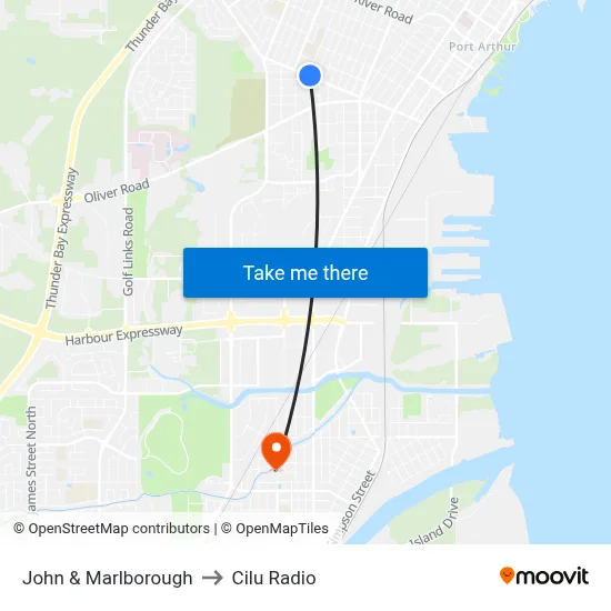 John & Marlborough to Cilu Radio map
