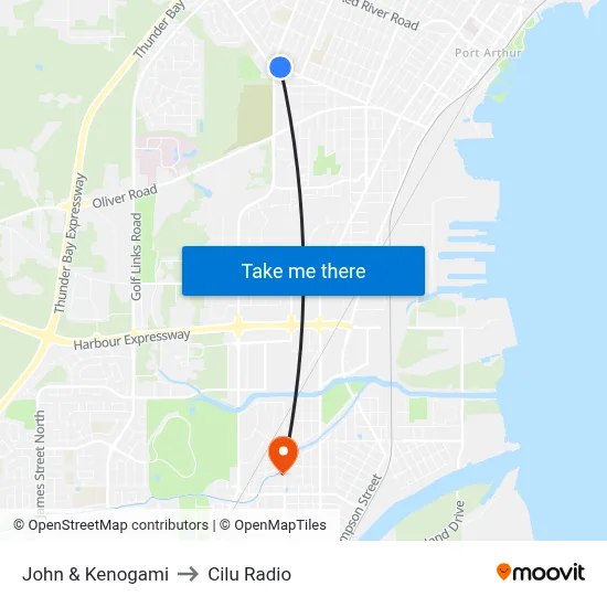John & Kenogami to Cilu Radio map