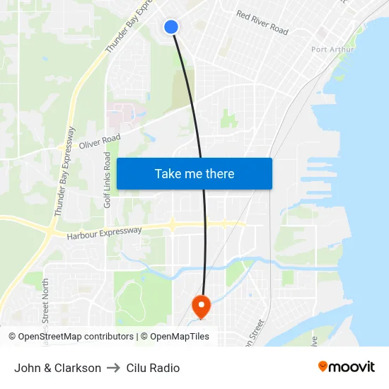 John & Clarkson to Cilu Radio map