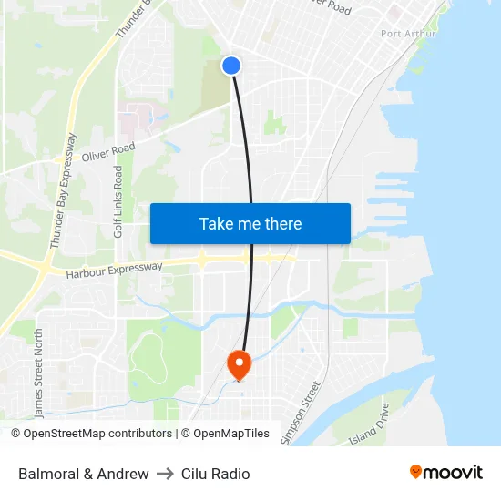 Balmoral & Andrew to Cilu Radio map